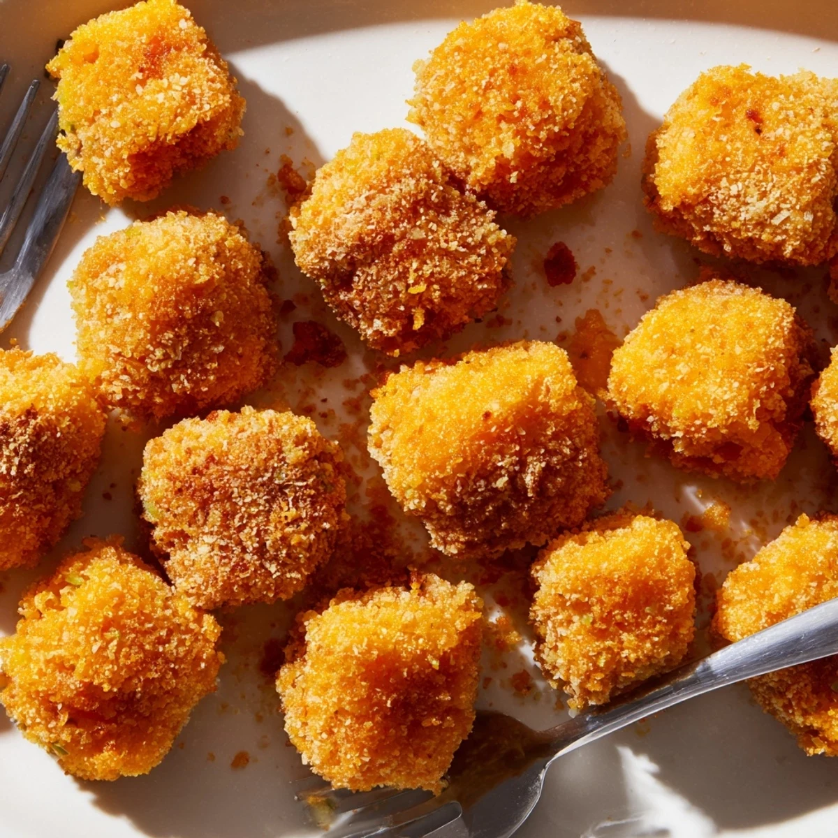 Golden crunchy holiday snack pumpkin nuggets perfect for festive gatherings and appetizers.  