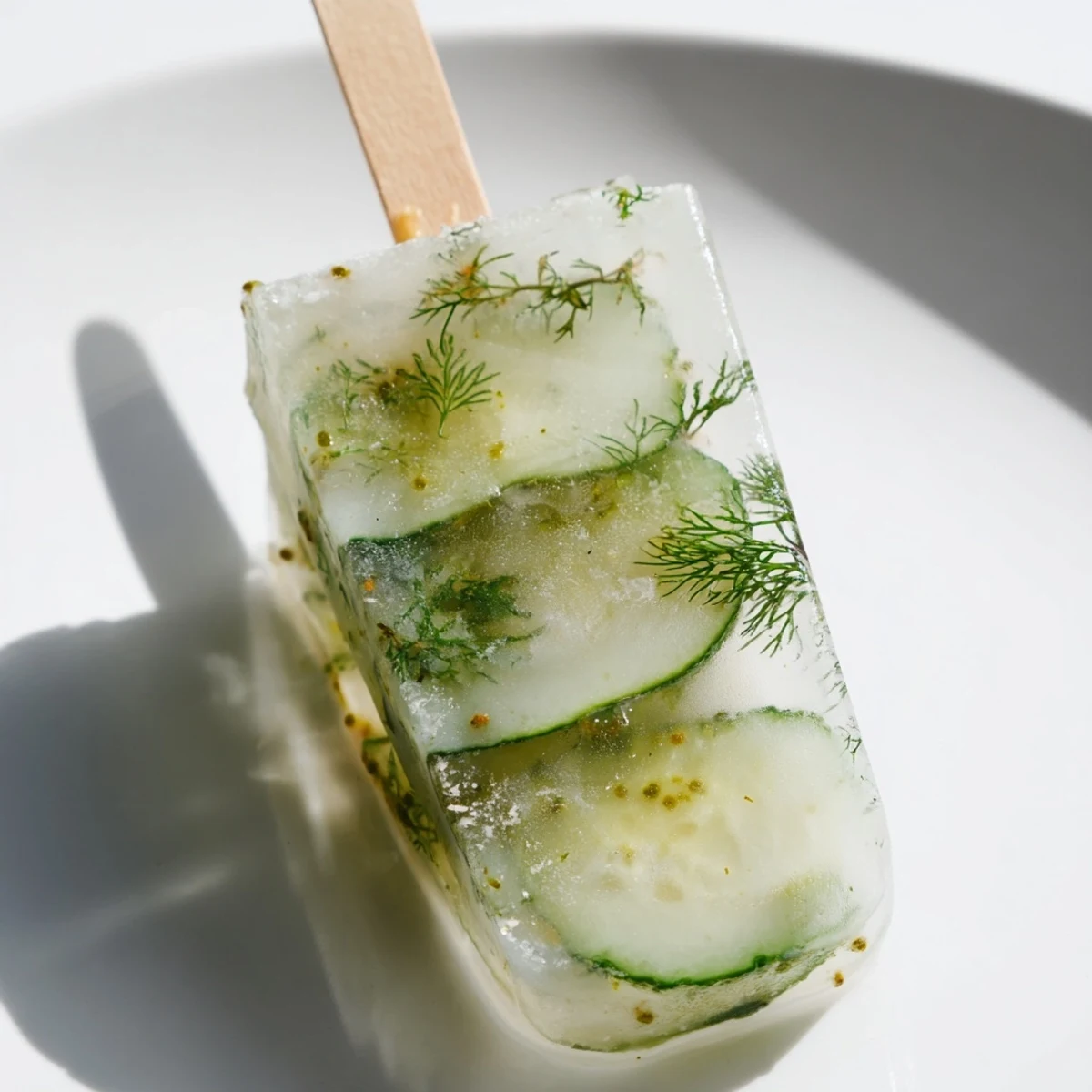 Refreshing Dill Pickle Buffalo Ranch Soda Pops, garnished with dill and pickle slices for zest.