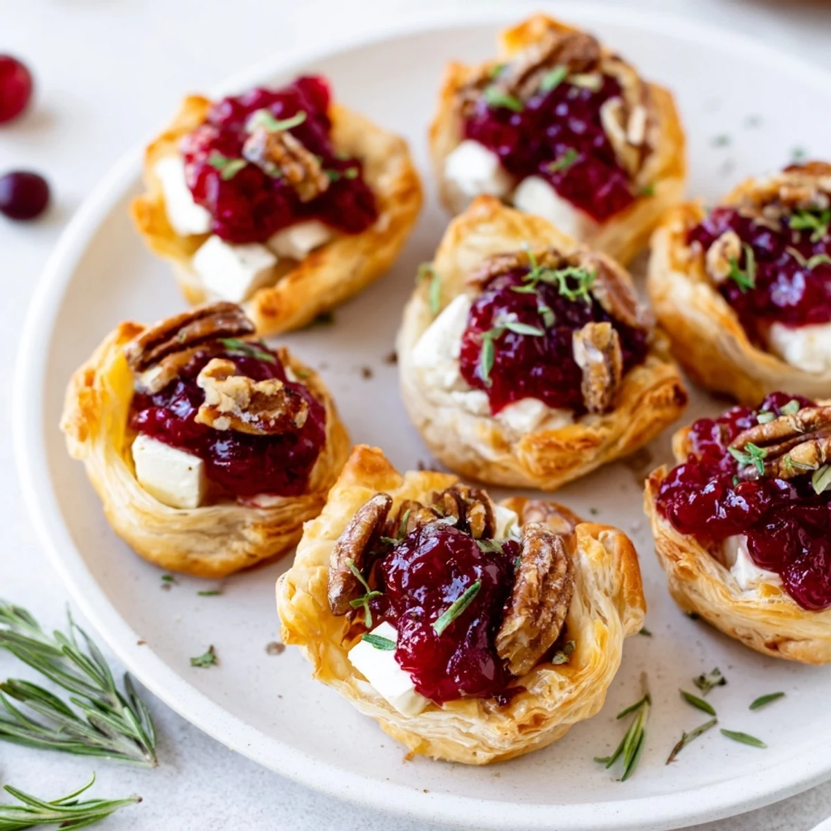 Golden Quick Cranberry Brie Bites with bubbly cheese and sweet cranberry, a delightful party appetizer.