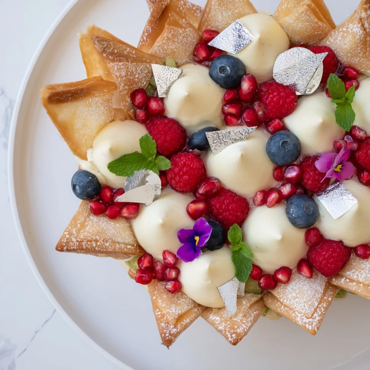 A beautifully arranged Luxury Diamond Engagement Platter with jewel-toned fruits and delicate pastries.