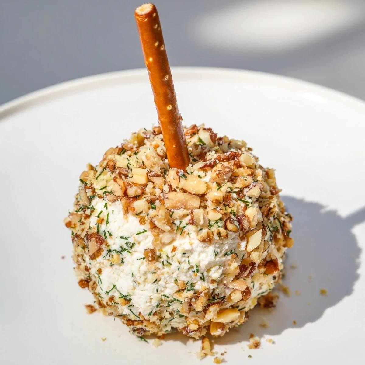 A platter of festive Champagne Cork Cheese Balls, ready to be served at your party.