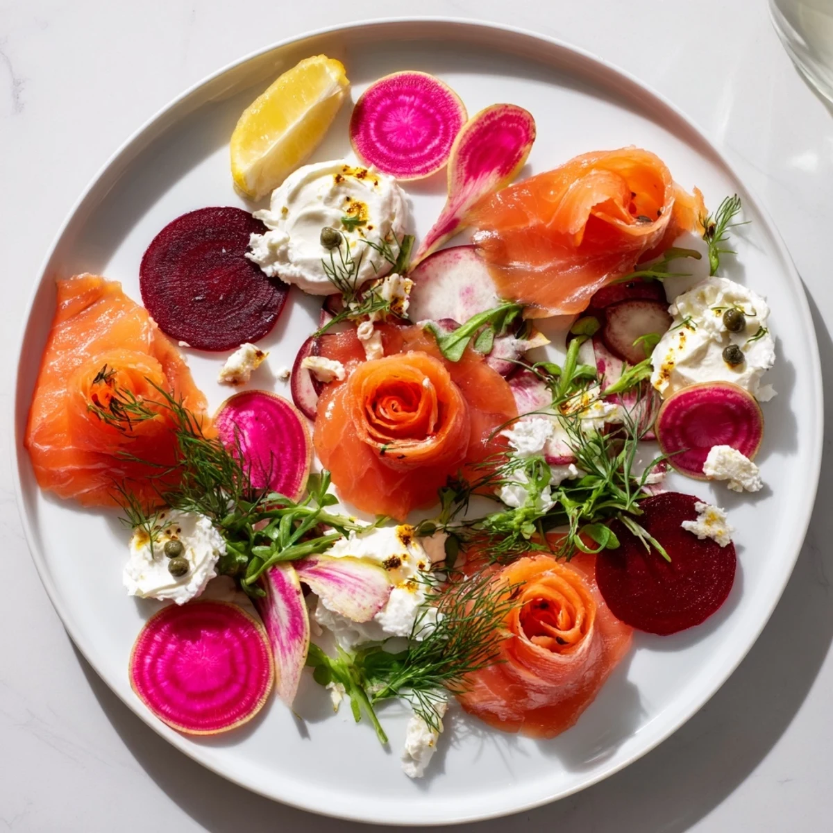 A beautifully arranged Winter Harvest Smoked Salmon Board offering a delightful array of textures and flavors to enjoy.