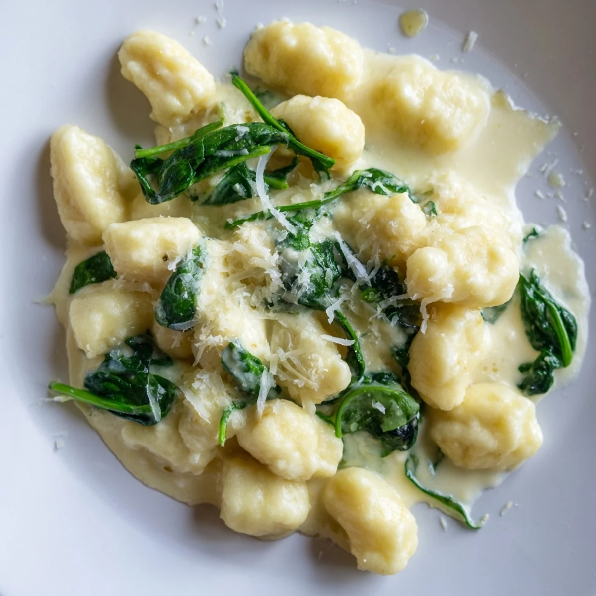 Serve this Creamy Garlic Gnocchi steaming hot, garnished with extra black pepper and Parmesan for a restaurant-quality meal.