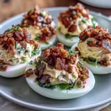 BLT Deviled Eggs Crispy Bacon