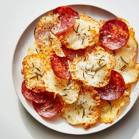 Golden-brown charcuterie chips, a low-carb appetizer, arranged on a rustic wooden platter with cheeses.