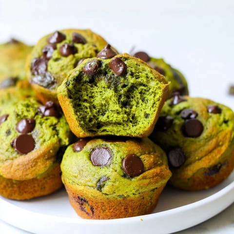 Matcha Pumpkin Chocolate Muffin