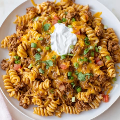 Cheesy Taco Pasta Skillet