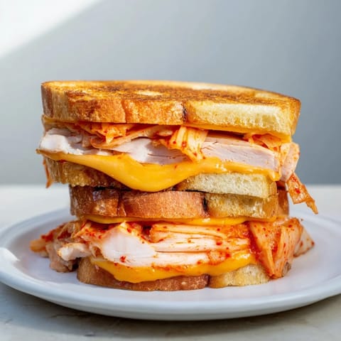 Kimchi Turkey Cheddar Toast