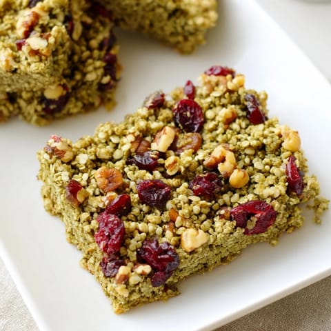 Matcha Cranberry Oat Bars