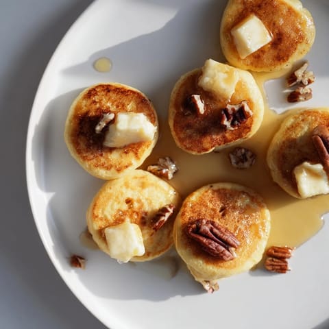 Savory and sweet Pancake Brie Bites; a perfect appetizer, showcasing melted brie.