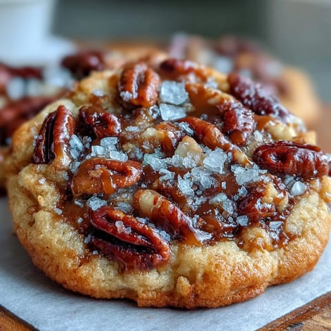 1. Buttery pecan cookies with golden brown butter and a sprinkle of flaky sea salt, baked until edges are crisp and centers are soft.  