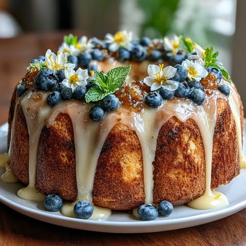 Lemon Blueberry Spring Cake
