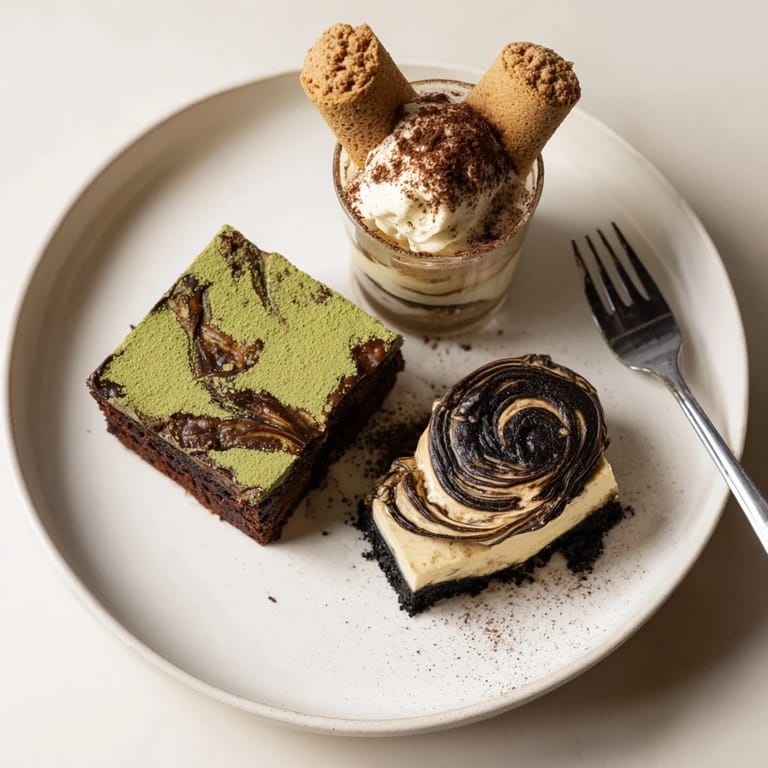 Savor the rich flavors in these Global Dessert Mash-Ups, from chai tiramisu to matcha brownies.  