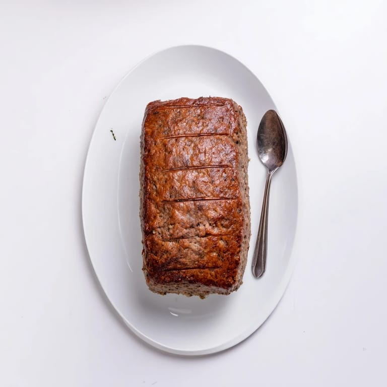 Savory Effortless Stove Top Stuffing Meatloaf with a crispy top, perfect for a cozy weeknight meal.