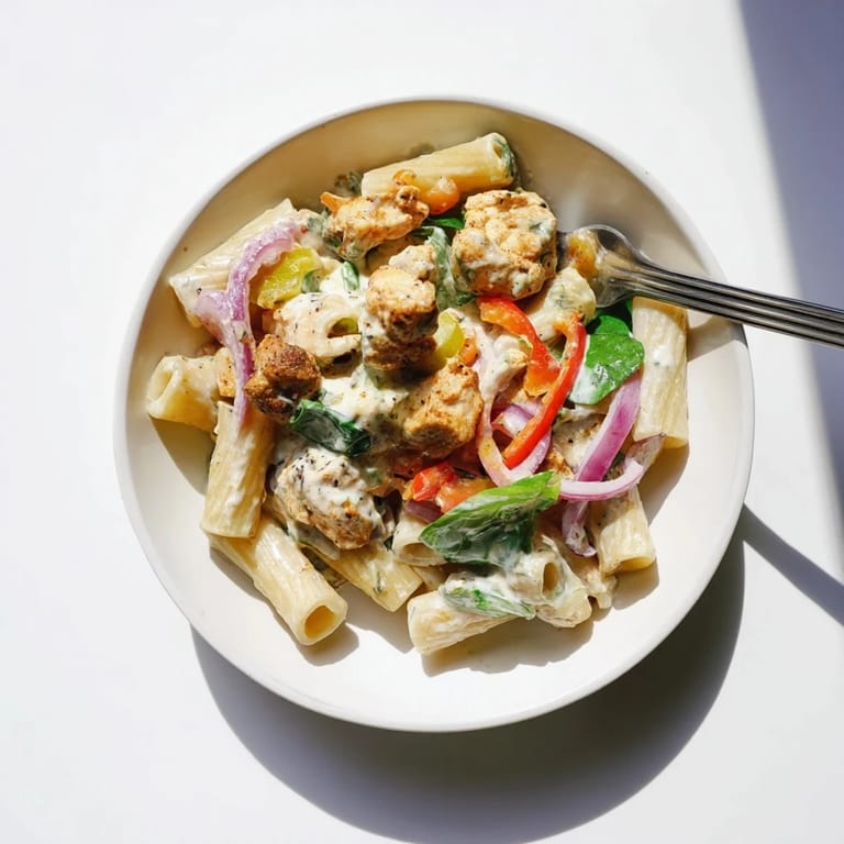 This creamy, flavorful Creamy Cajun Dirty Snow Chicken Pasta combines chicken, pasta, and healthy vegetables.