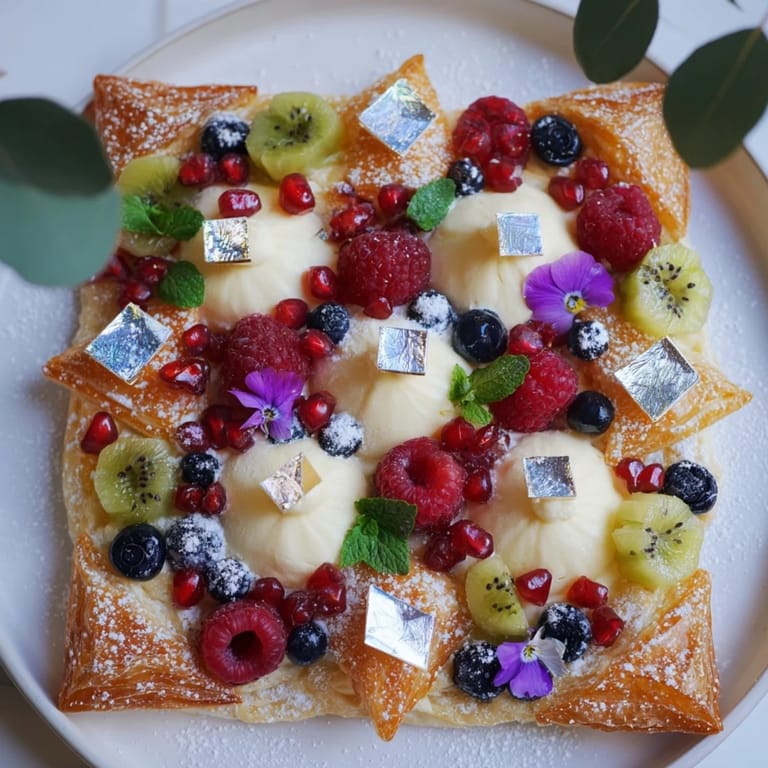 Silky vanilla cream and white chocolate diamonds adorn this elegant Luxury Diamond Engagement Platter recipe.