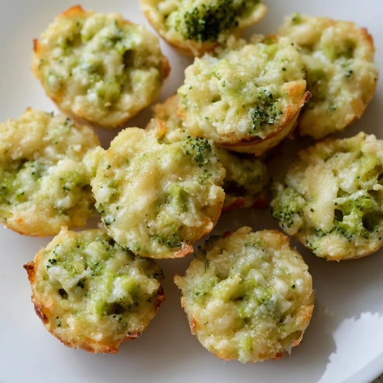 Tempting low-carb Cheesy Broccoli Casserole Bites with a golden crust and a cheesy, bite-sized filling.