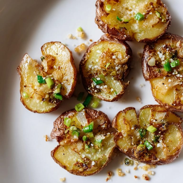 These flavorful Smashed Green Onion Potato Bombs are a perfect side, bursting with green onion and garlic essence.