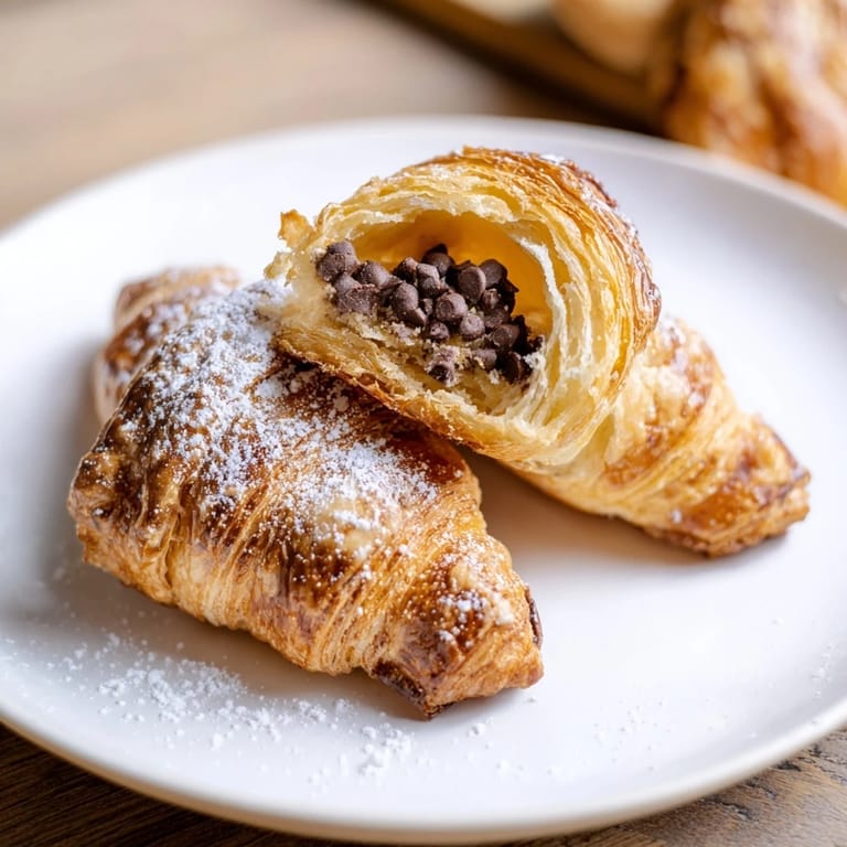 Imagine a warm, flaky Cookie Croissant, oozing with melted chocolate chips, ready to devour.