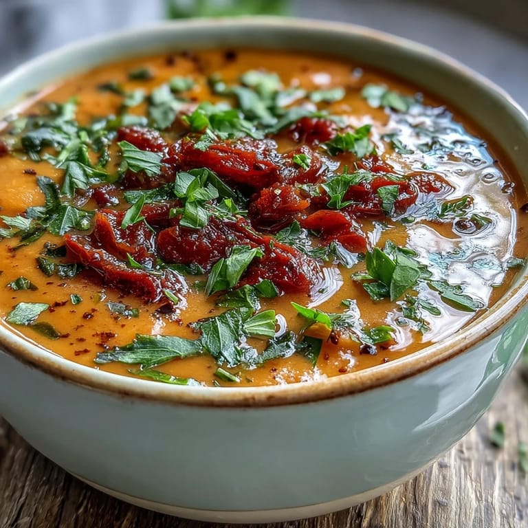 A comforting bowl of white bean soup with tomato, served with crusty bread.