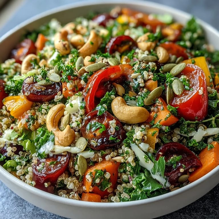 Vibrant Rainbow Salad Bowl featuring purple cabbage, carrots, tomatoes, and black beans in a large serving bowl, ready for a family-style meal.