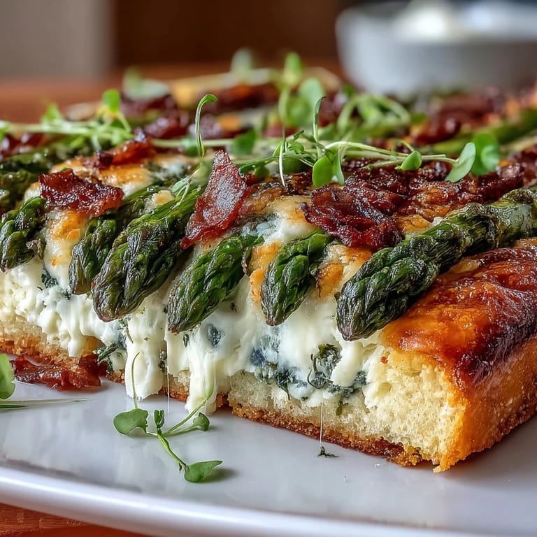 Flaky puff pastry tart bursting with tender asparagus, Gruyère cheese, and bright lemon zest—a beautiful spring appetizer or brunch dish.