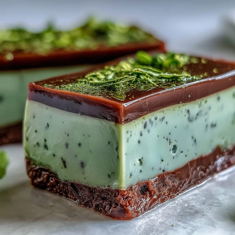 Chilled Yokan Japanese red bean jelly with matcha, a sweet, refreshing treat.