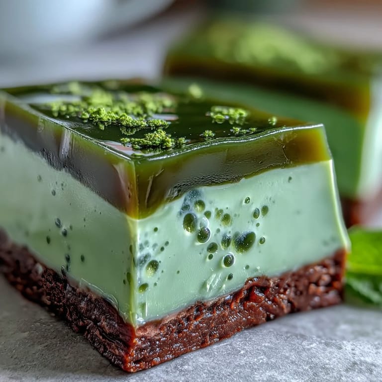Beautiful Yokan Japanese red bean jelly with matcha, perfect for serving guests.