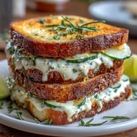 Delicate finger sandwiches with tangy lemon butter, cucumber, and fresh herbs, perfect for an elegant Mothers Day tea.