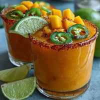 Vibrant Fricy Spicy Mango Margarita Slushie, a frosty, no-alcohol delight with sweet mango and jalapeño kick.